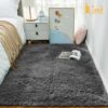 Ophanie Grey Fluffy Shag Area Rug – 4×6 Soft Plush Carpet for Bedroom, Living Room, Kids’ Room, Dorm, and Home Decor